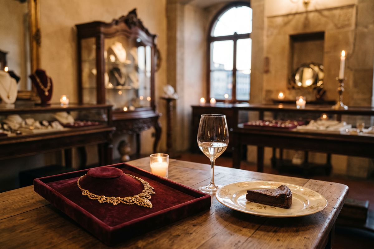 Cena nelle Boutiques del Ponte Vecchio, dettaglio